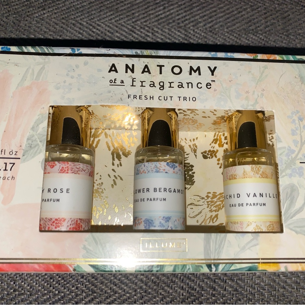 ILLUME Perfume Trio/ Honey Rose/Wildflower Bergamot/Orchid Vanille 0.17ea New